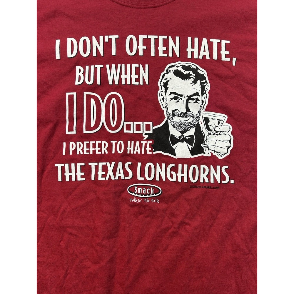 I Prefer To Hate The Texas Longhorns Smack Apparel Men XXL/2XL T-Shirt New NWT